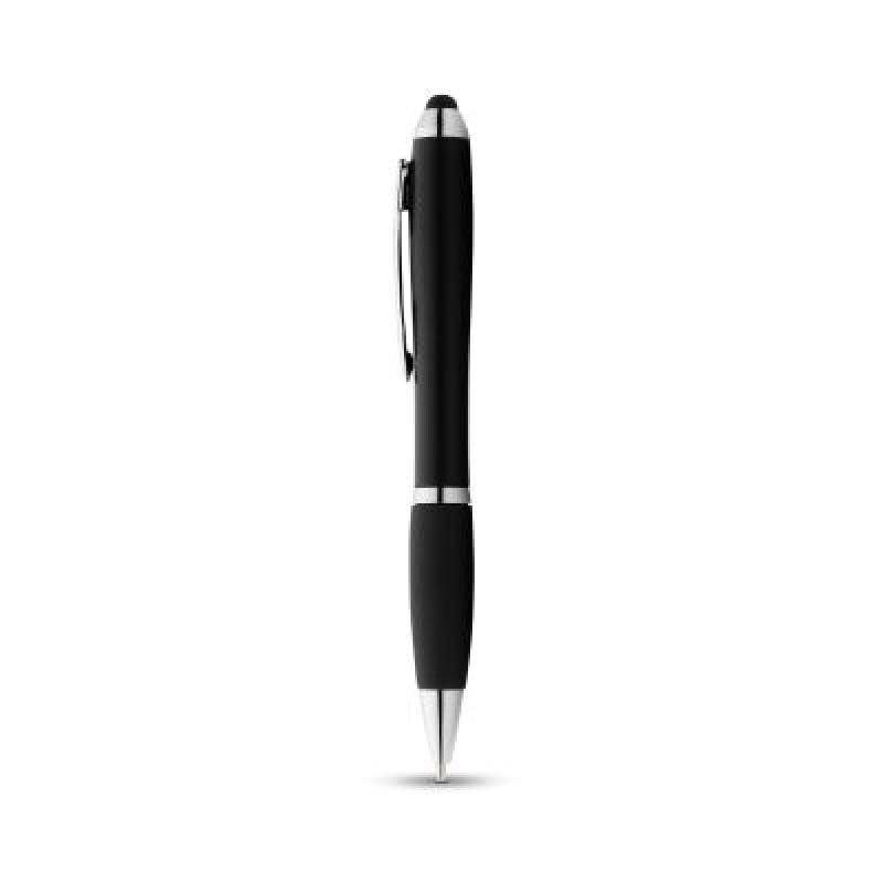 Image of Nash coloured stylus ballpoint pen with black grip
