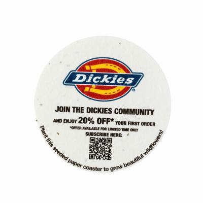 Image of Seed Paper Coaster 93mm Dia - 140gsm Seed Paper