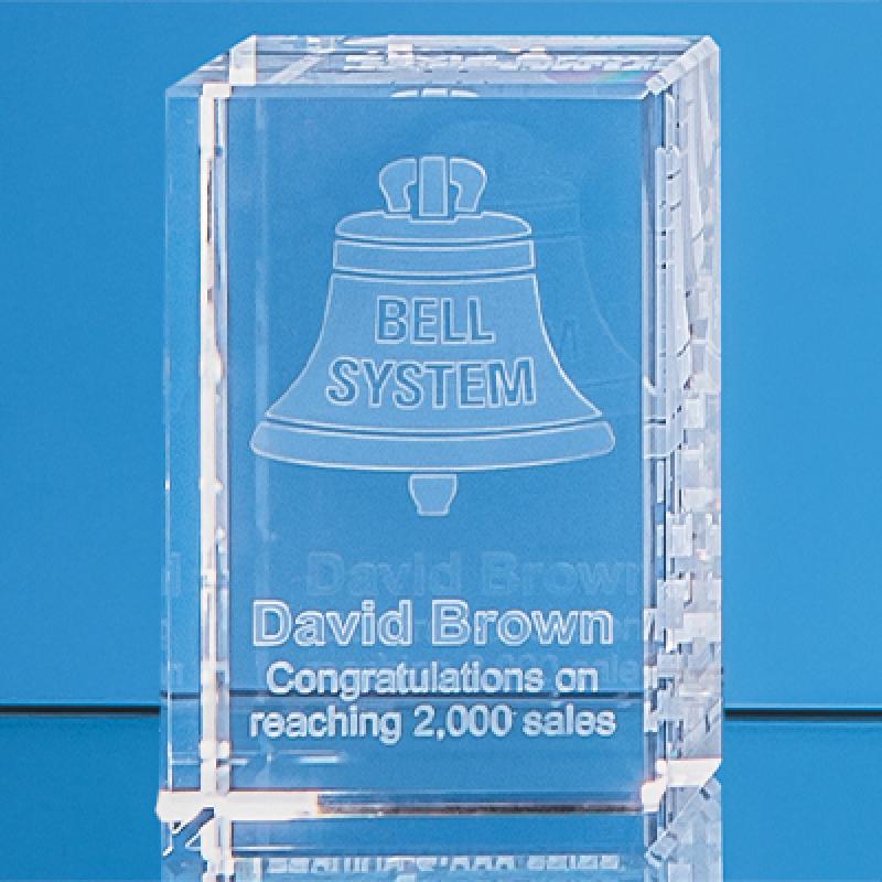 Image of 8cm x 5cm x 5cm Optical Crystal Rectangle