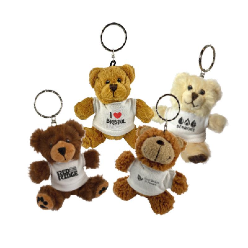 Image of Bear Keyrings with White T Shirt
